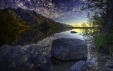 Reflexión en el fondo de pantalla paisajes naturales de agua #13