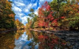 Wasser und Bäume im Herbst HD Wallpaper #4