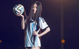 32 camisetas de la Copa del Mundo de fútbol, bebé wallpapers hermosas chicas HD #23