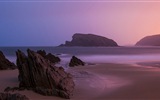 Magnifique coucher de soleil sur la plage, Windows 8 fonds d'écran widescreen panoramique #5