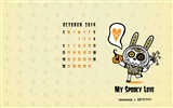 Октябрь 2014 Календарь обои (2) #13