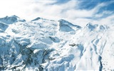 Hiver, neige, montagnes, lacs, arbres, routes fonds d'écran HD #13