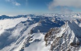 Hiver, neige, montagnes, lacs, arbres, routes fonds d'écran HD #14
