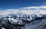 Hiver, neige, montagnes, lacs, arbres, routes fonds d'écran HD #18