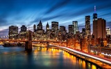뉴욕의 엠파이어 스테이트 빌딩, 도시의 밤 HD 배경 화면