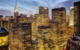 Empire State Building v New Yorku, město noci HD tapety na plochu #5