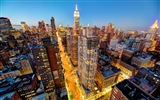뉴욕의 엠파이어 스테이트 빌딩, 도시의 밤 HD 배경 화면 #10