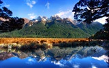 Nubes Montañas de agua naturales de belleza fondos de pantalla paisaje HD #17