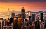 Городской пейзаж красивые обои HD Гонконга #7