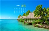 De junio de el año 2016 fondo de pantalla de calendario (1) #1