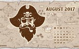 Август 2017 календарь обои #2