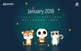 Fondo de pantalla del calendario de enero de 2018 #11